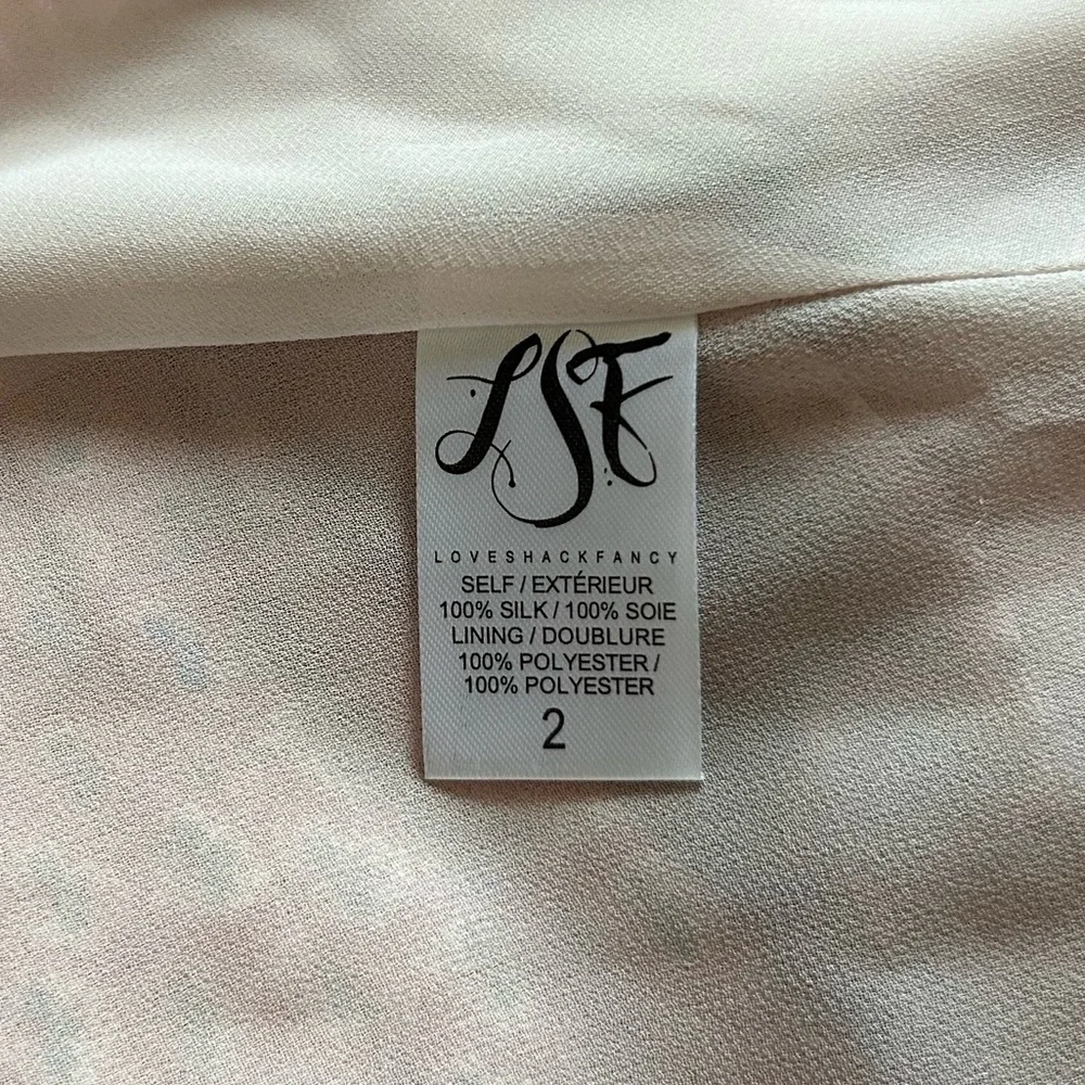LoveShackFancy Elena Ruffled Silk Dress - Picture 7 of 8